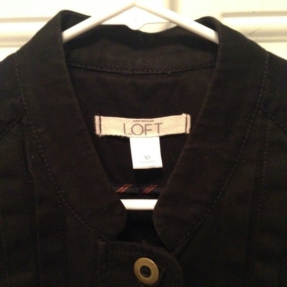 Ann Taylor LOFT Women’s‎ 10 Cotton Jacket Black - Picture 2 of 6